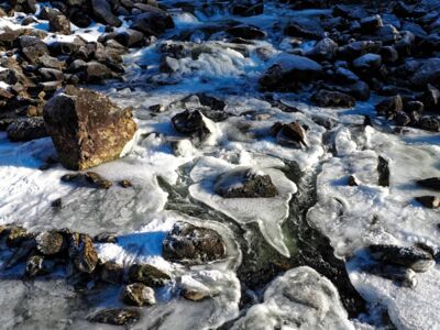 Blick in den Fluss Odda