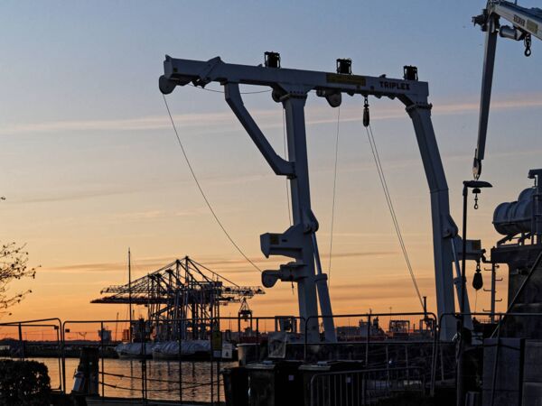 Blick auf den Hafen von Göteborg